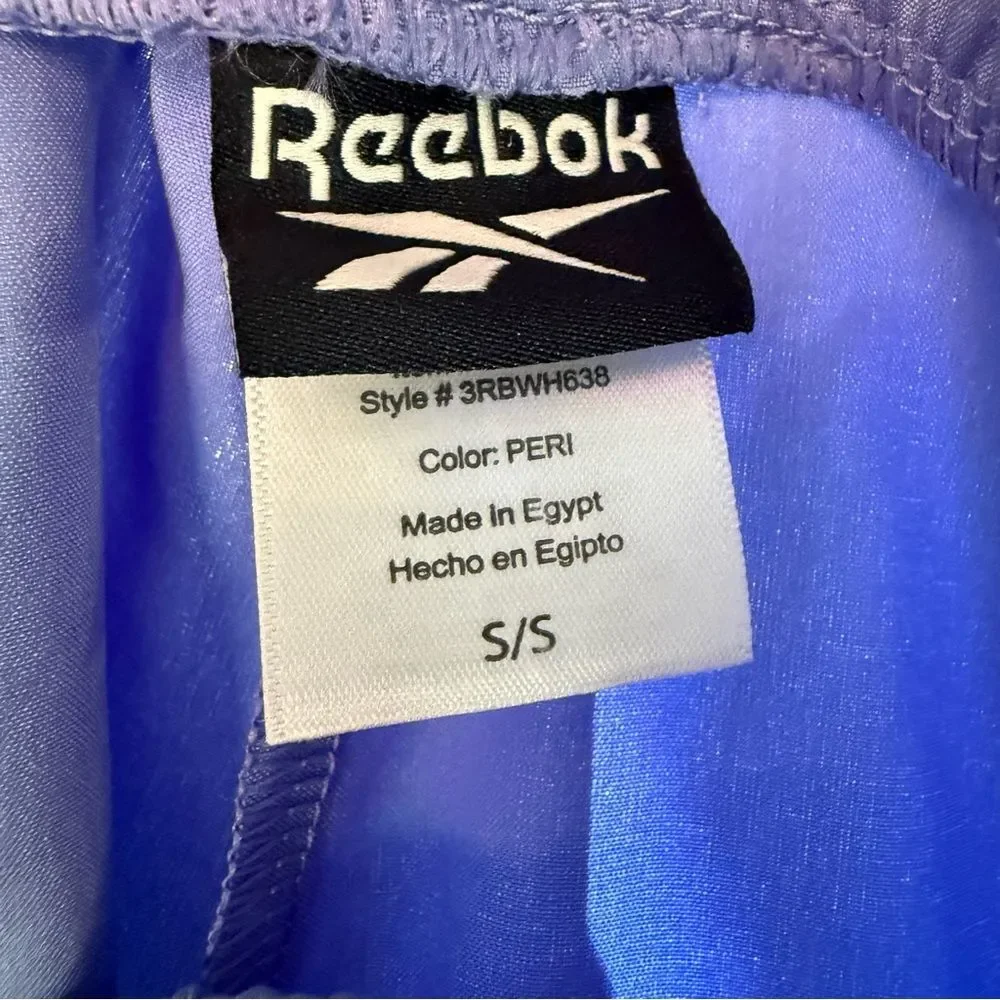 Reebok Women's Stretch Woven Althetic Shorts Size Small Periwinkle Peach NWOT